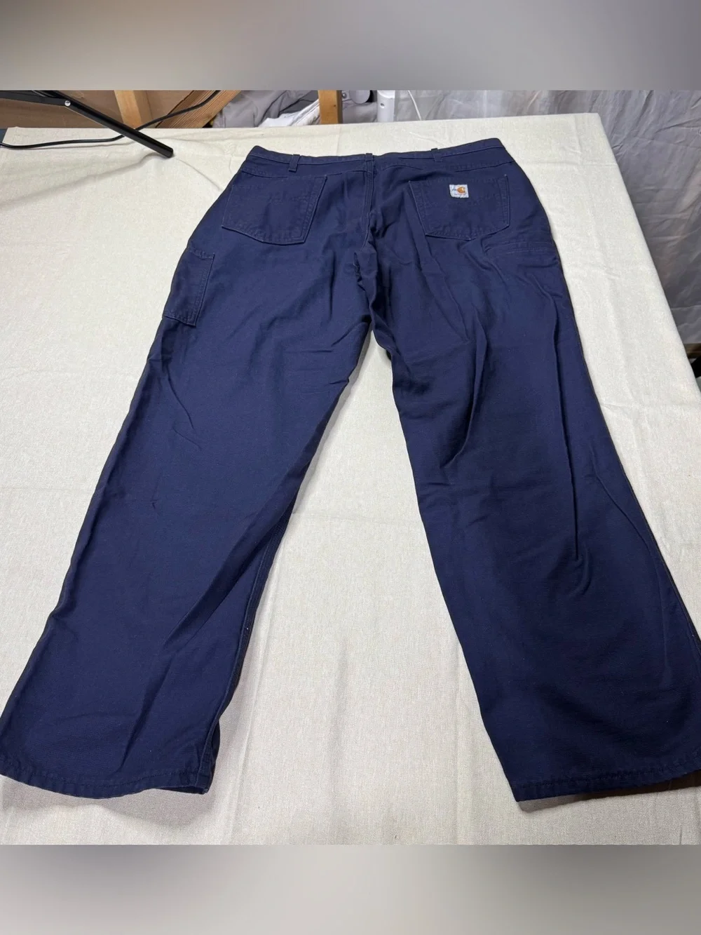 Carhartt FRB159 FR CAT 2 Relaxed Fit Work Pants 38x32 Navy Flame Resistant Pants